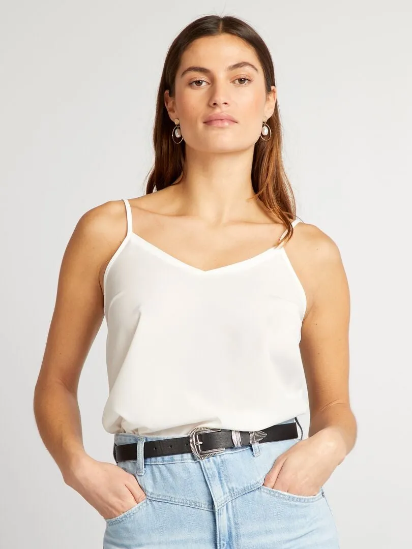 TOP DE TIRANTES FINOS  BLANCO