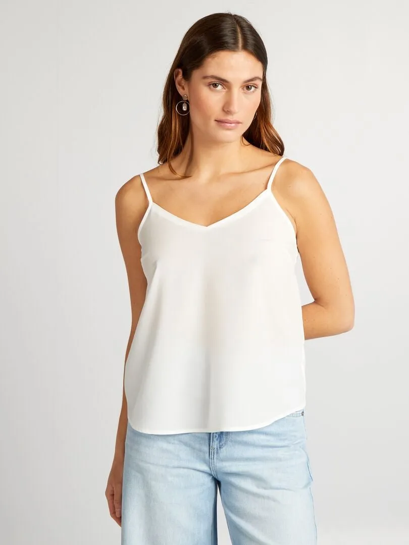 TOP DE TIRANTES FINOS  BLANCO