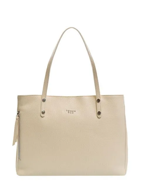 TOSCA BLU CICLAMINO Bolso shopping de piel martillada