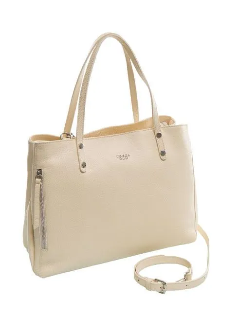 TOSCA BLU CICLAMINO Bolso shopping de piel martillada