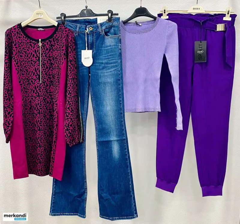 Un montón de ropa de stock firmado liujo mujer p / e