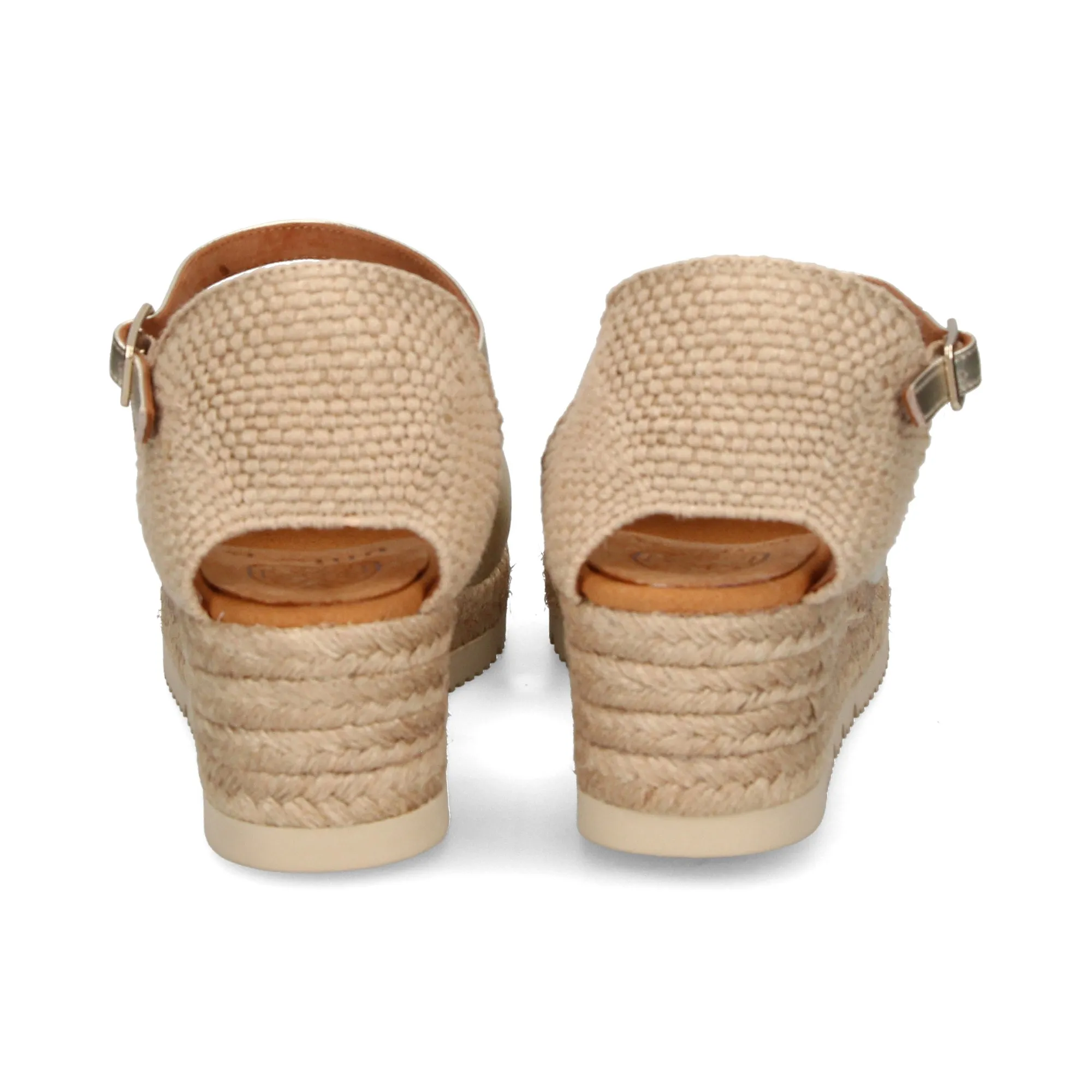 UNISA Zapatos cuña PLATINO