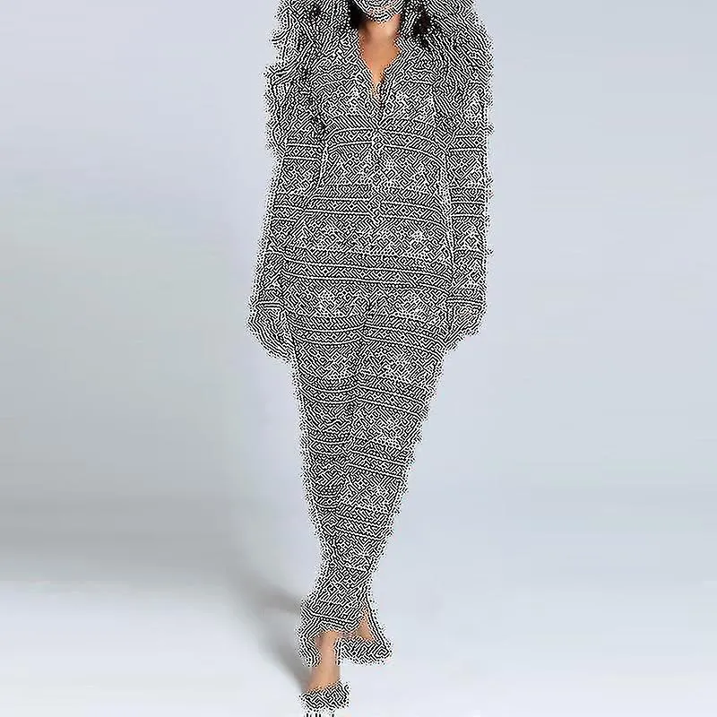 Venalisa Mujer Animal Pijama De Una Pieza Traje de Navidad Mono De Manga Larga Ropa de Dormir