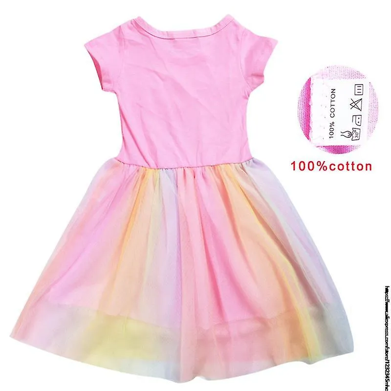Verano Melodía Kuromi Ropa para niños Vestidos hasta la rodilla Lindo algodón Gasa Vestido completo Adolescentes Dibujos animado