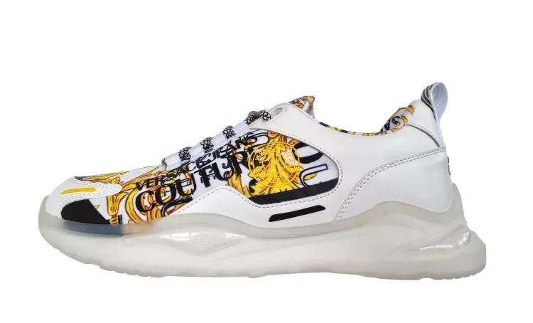 Versace couture zapatos de hombre sneakers en nylon y caucho 74YA3S1B LEVION