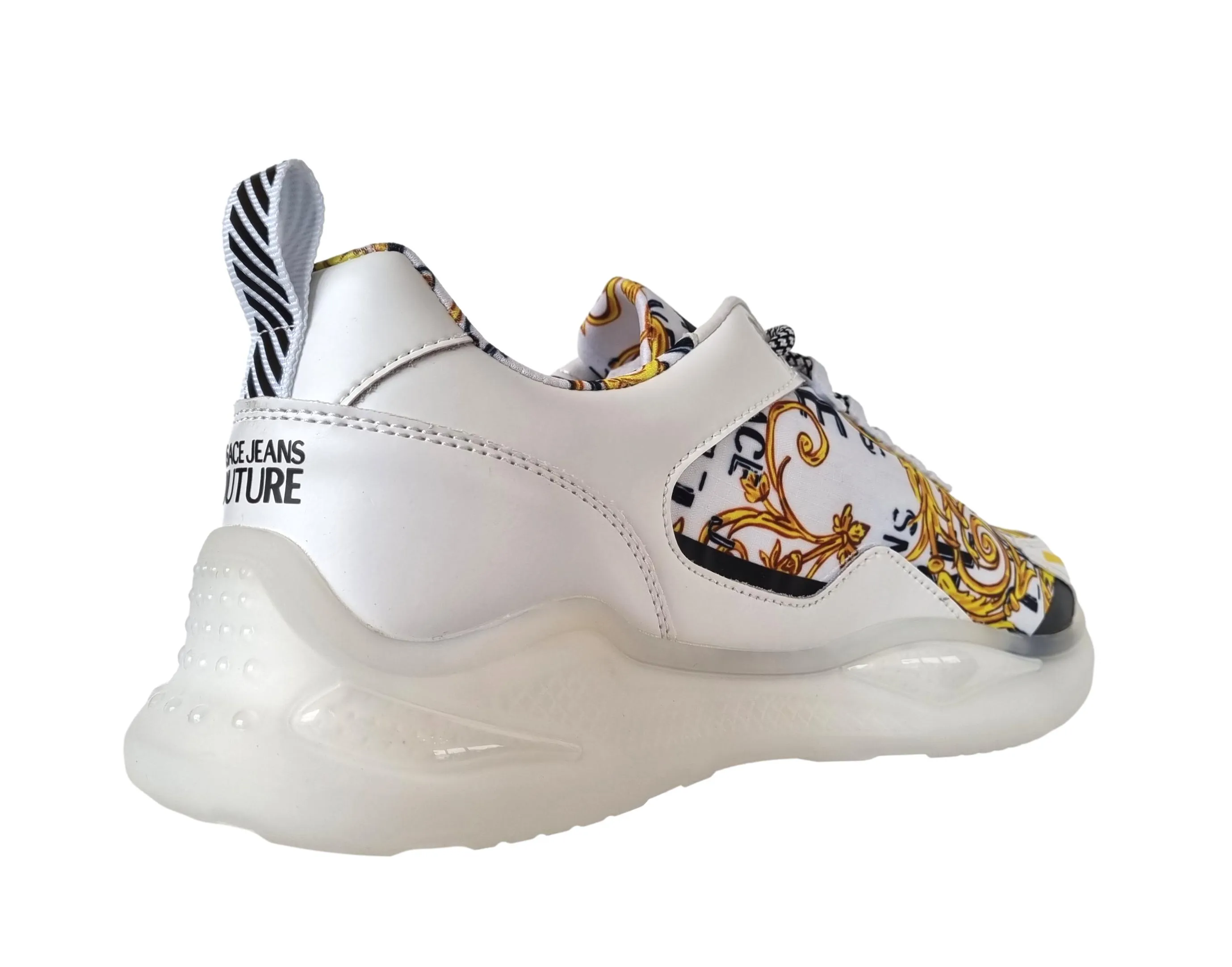 Versace couture zapatos de hombre sneakers en nylon y caucho 74YA3S1B LEVION
