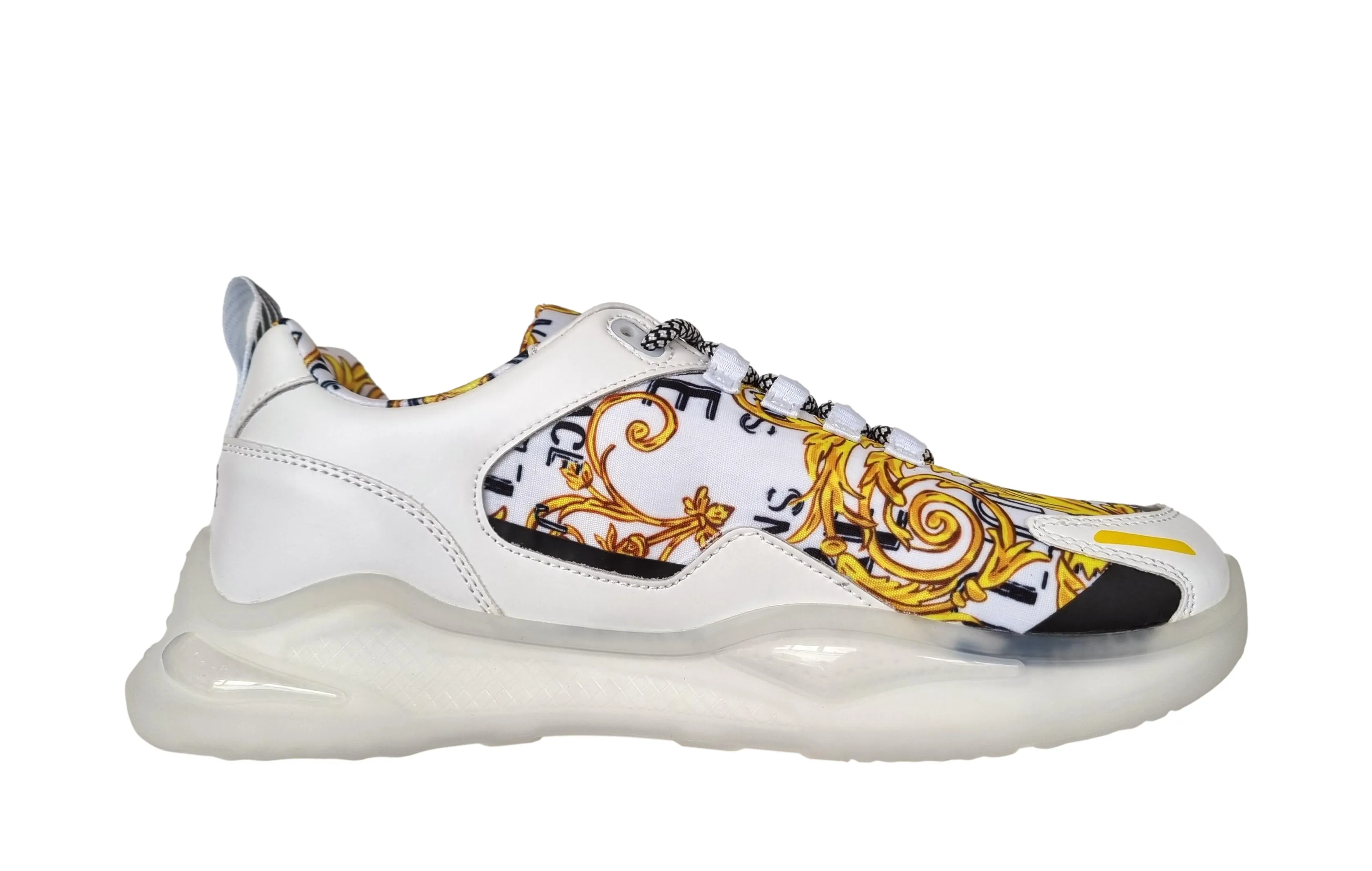 Versace couture zapatos de hombre sneakers en nylon y caucho 74YA3S1B LEVION