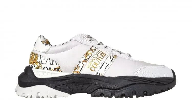 Versace couture zapatos de hombre sneakers en tela y goma 73YA3SZ4 Blitzar