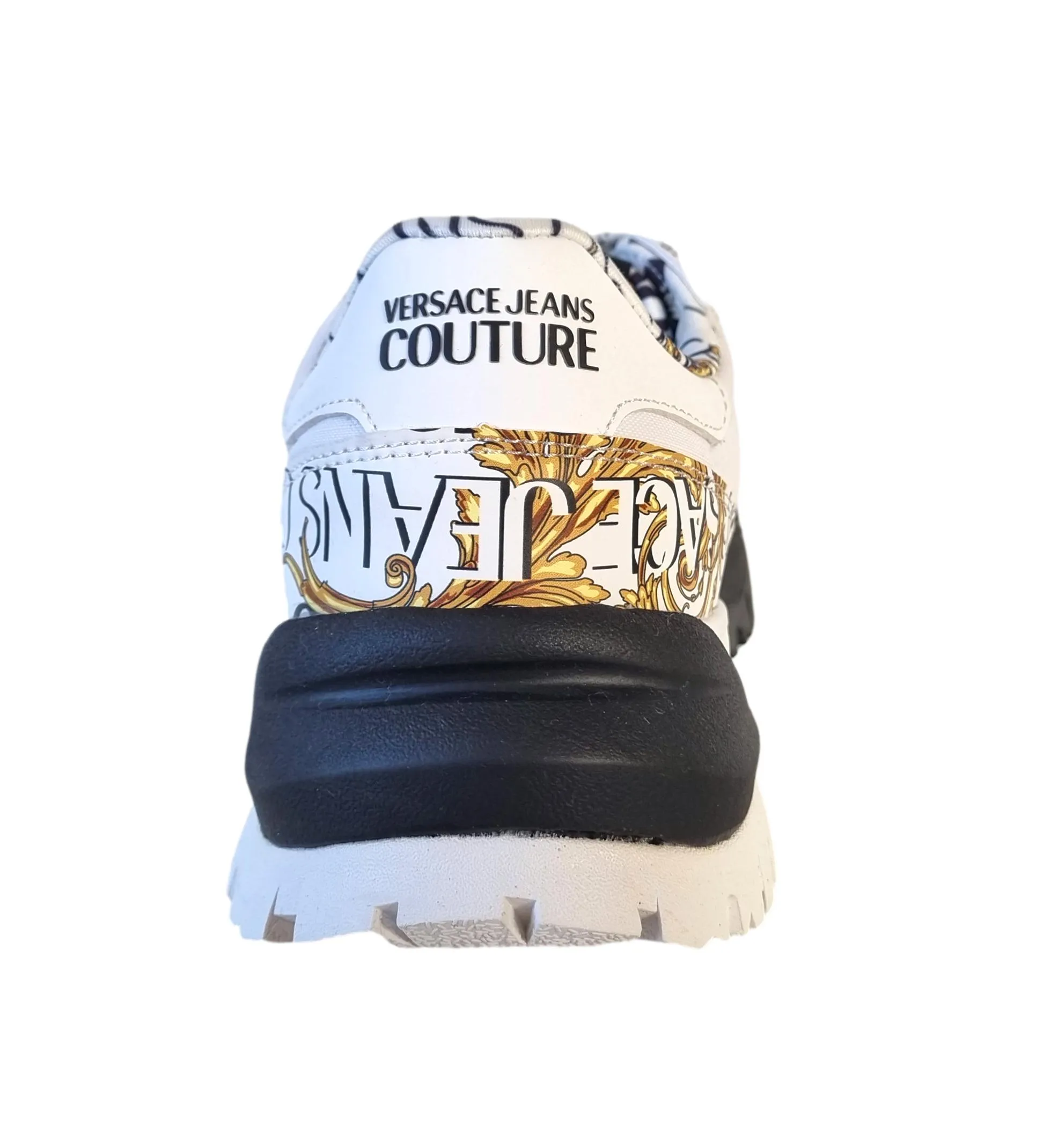 Versace couture zapatos de hombre sneakers en tela y goma 73YA3SZ4 Blitzar