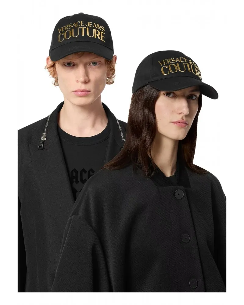 VERSACE JEANS COUTURE   GORRA CON LOGO ENGOMADO DORADO