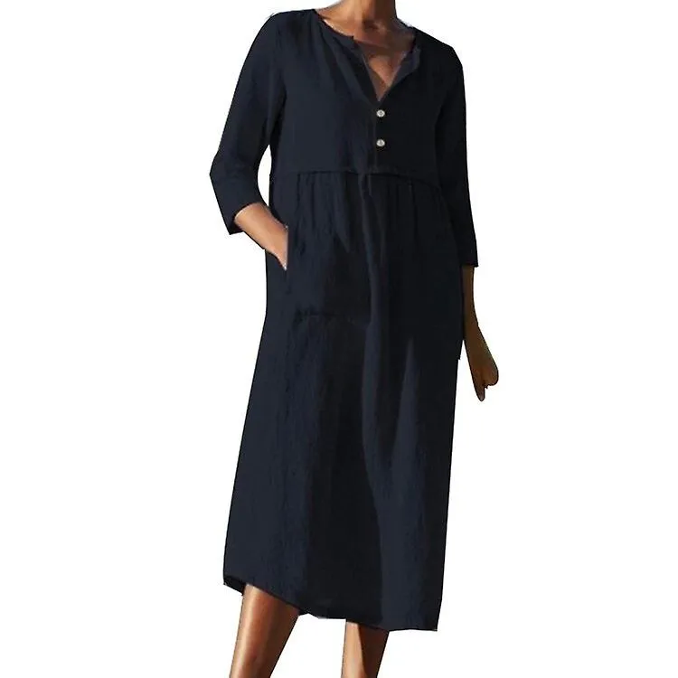 Vestido de maternidad Mujer embarazada Ropa Estampado Manga corta Cuello en V Maxi Vestido largo de lactancia Lactancia embaraza
