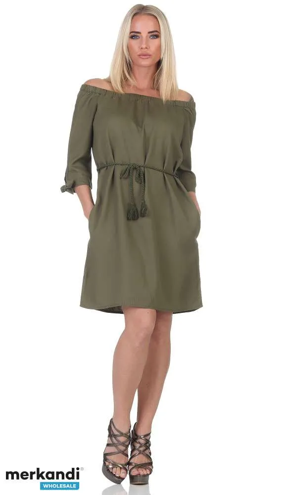 Vestido de verano de mujer en verde oliva perfecto para el verano en S, M, L
