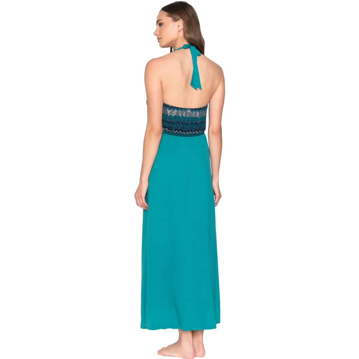 Vestido largo de verano con espalda descubierta Topaz