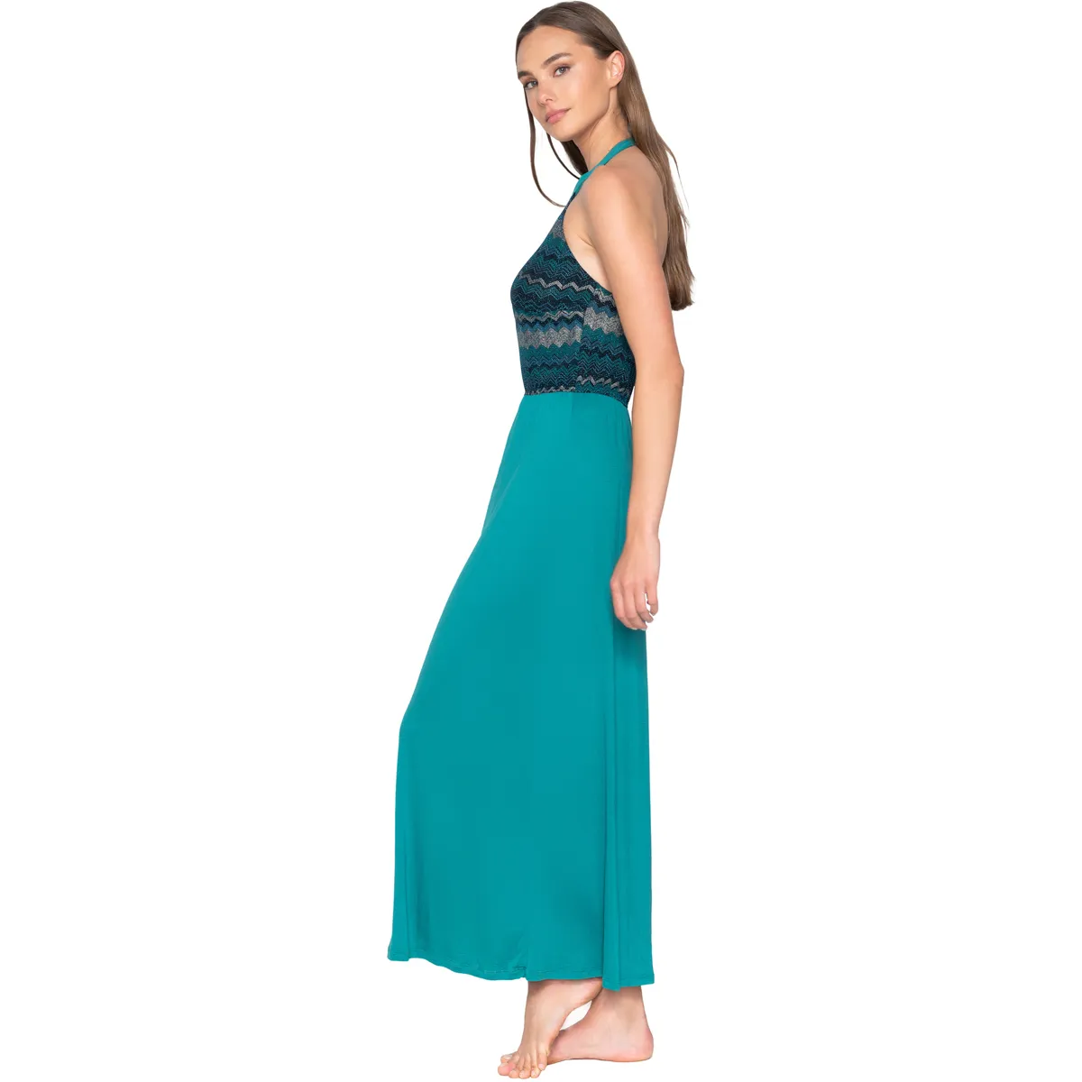 Vestido largo de verano con espalda descubierta Topaz