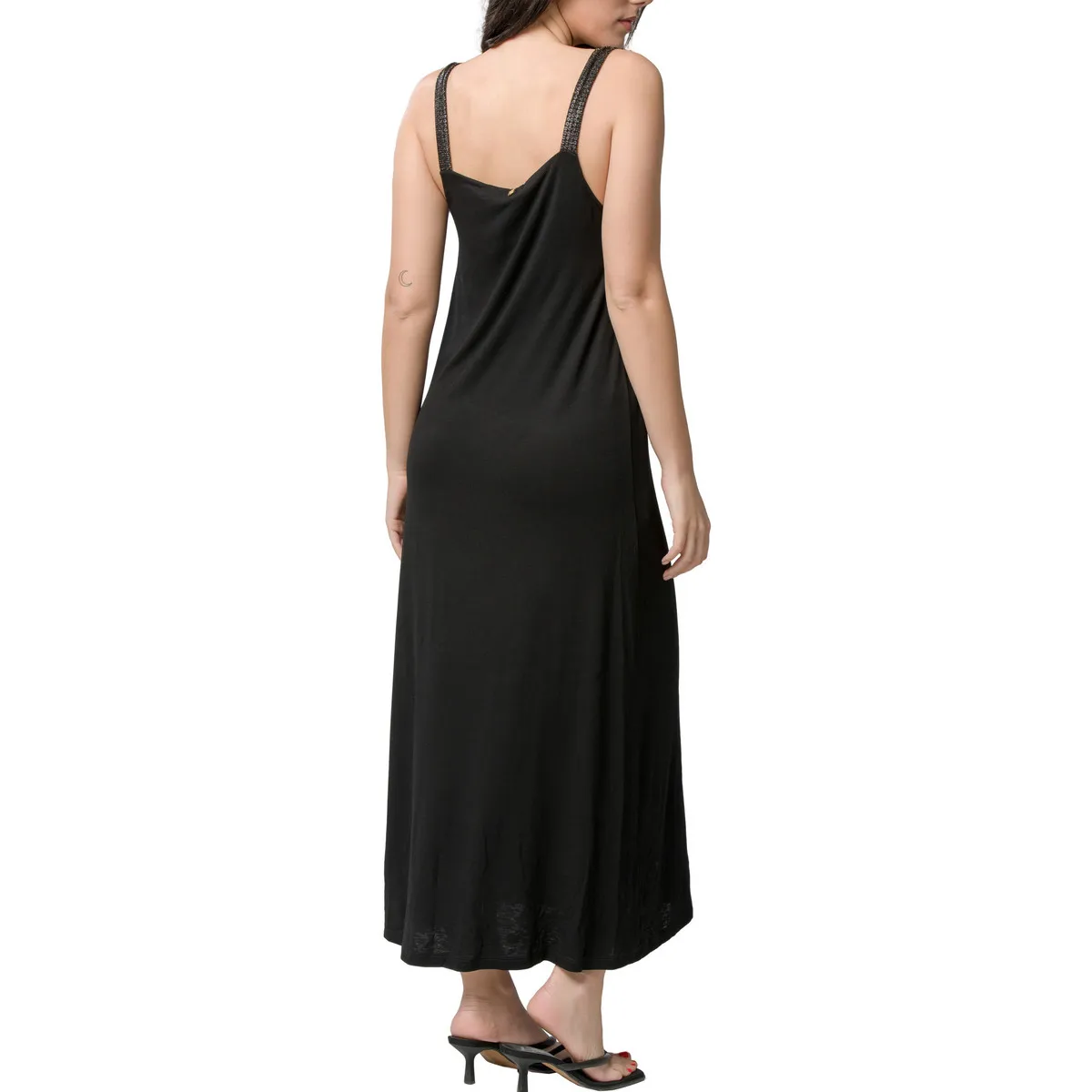 Vestido largo de verano Star negro  Splendida