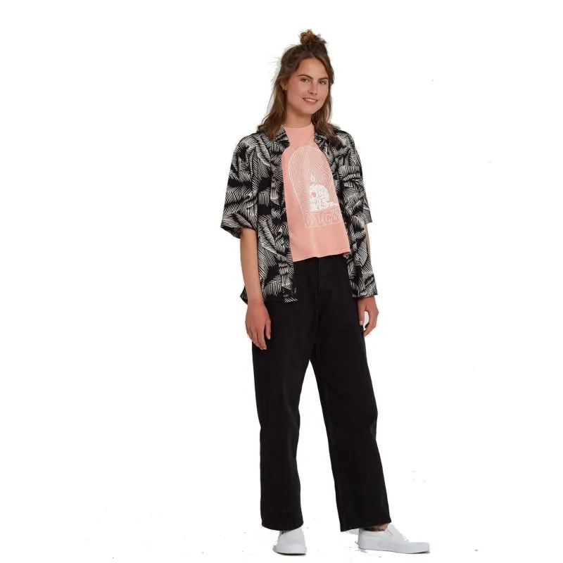 Volcom Stay Palm Top (Black White) Mujer