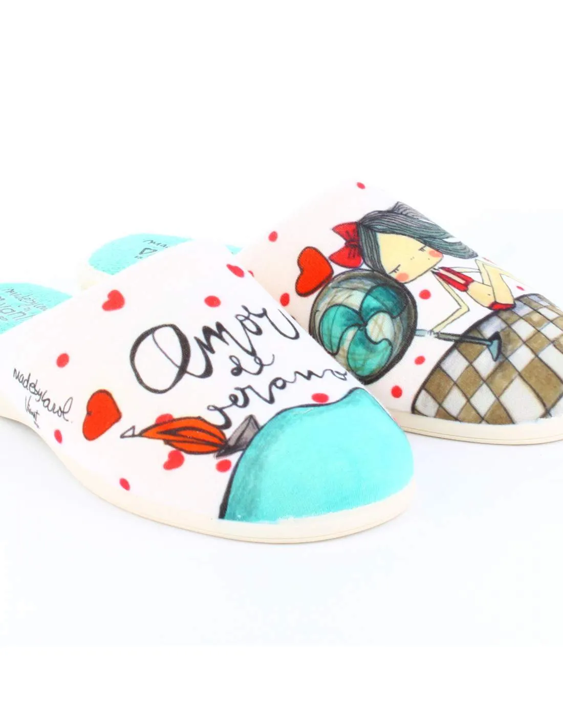 Zapatillas de Casa "Amor de verano" Bahía Blanco