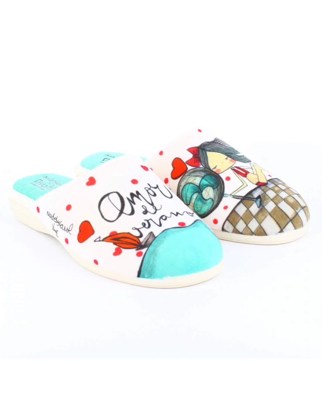Zapatillas de Casa "Amor de verano" Bahía Blanco