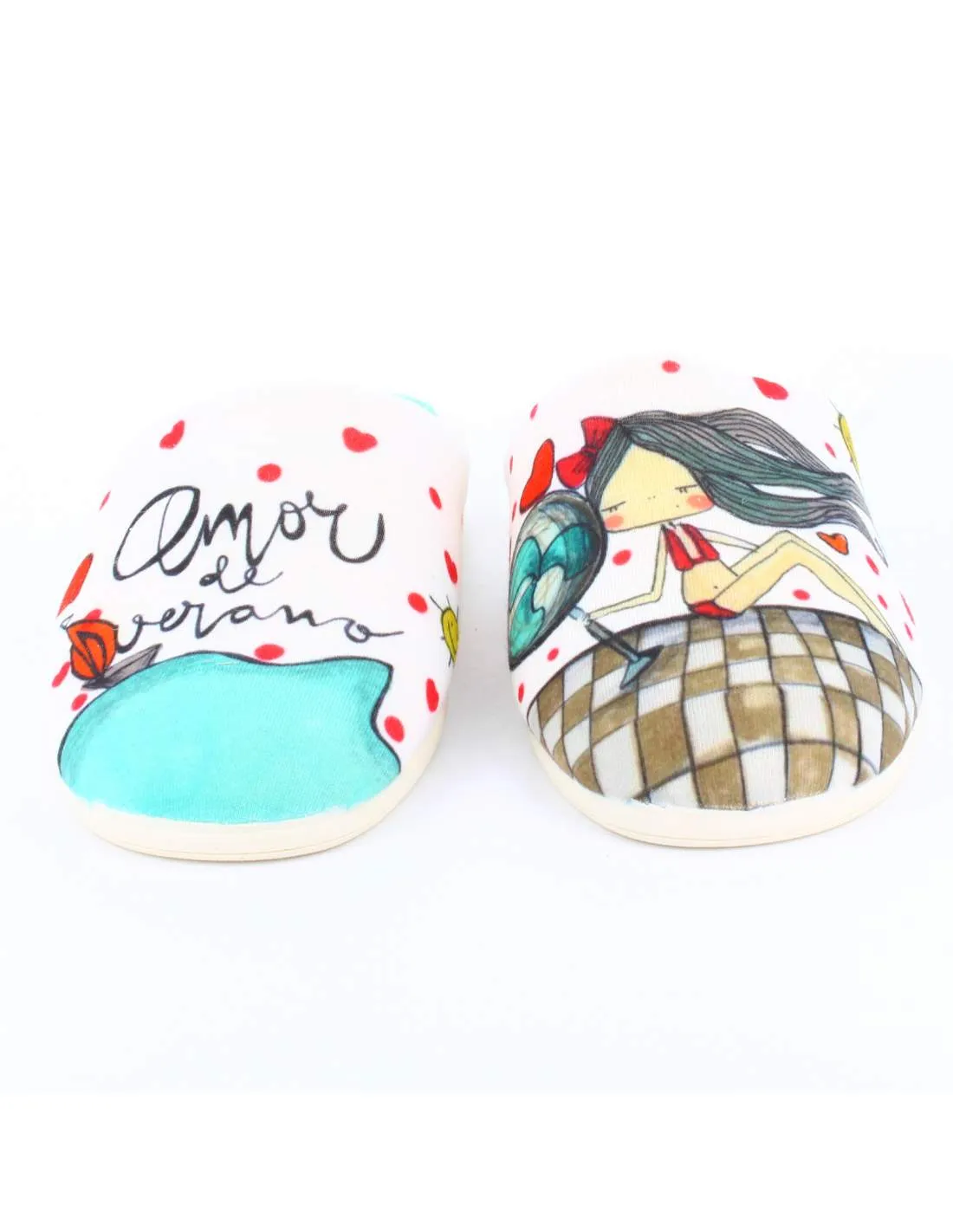 Zapatillas de Casa "Amor de verano" Bahía Blanco