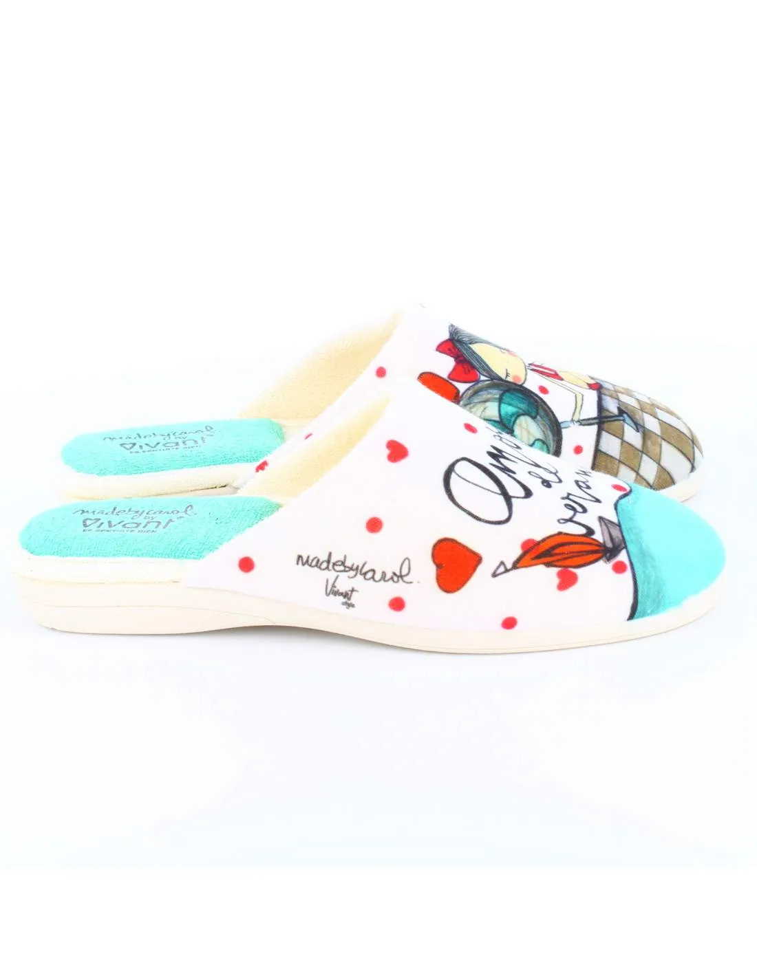 Zapatillas de Casa "Amor de verano" Bahía Blanco
