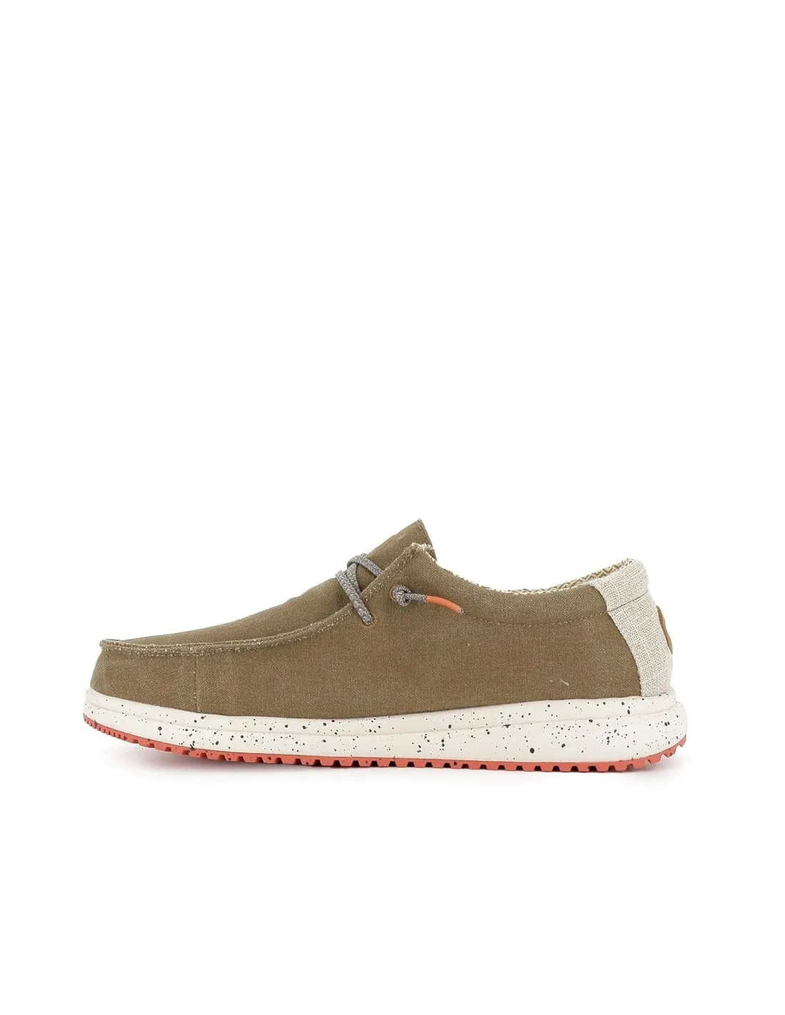 Zapato de cordones cómodos lona y suela EVA hombre camel Walking Pitas