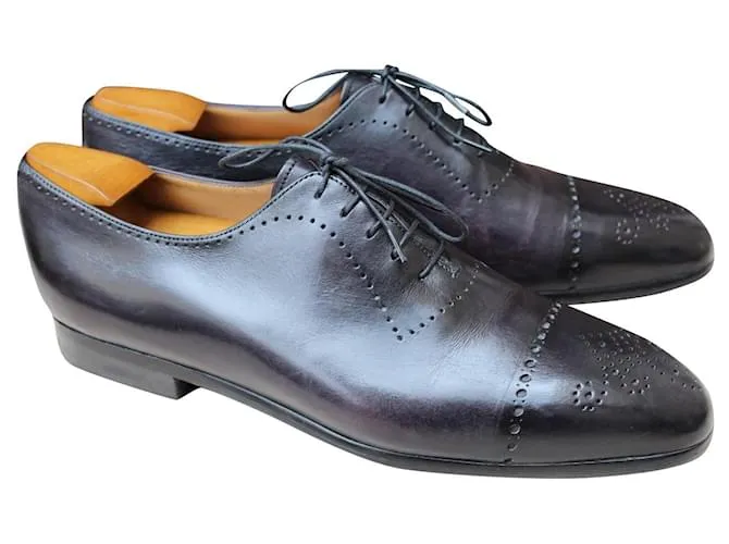 ZAPATOS BERLUTI DERBY DE PIEL 10 / 44 estado COMO ZAPATOS DE HOMBRE NUEVOS 1889 € Morado oscuro 
