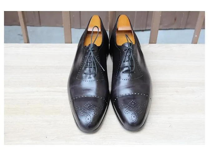 ZAPATOS BERLUTI DERBY DE PIEL 10 / 44 estado COMO ZAPATOS DE HOMBRE NUEVOS 1889 € Morado oscuro 