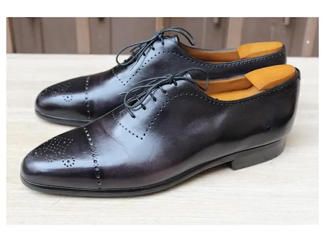 ZAPATOS BERLUTI DERBY DE PIEL 10 / 44 estado COMO ZAPATOS DE HOMBRE NUEVOS 1889 € Morado oscuro 