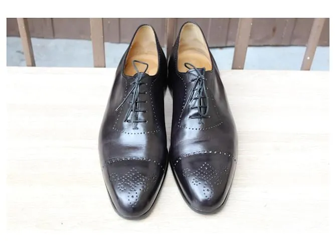 ZAPATOS BERLUTI DERBY DE PIEL 10 / 44 estado COMO ZAPATOS DE HOMBRE NUEVOS 1889 € Morado oscuro 