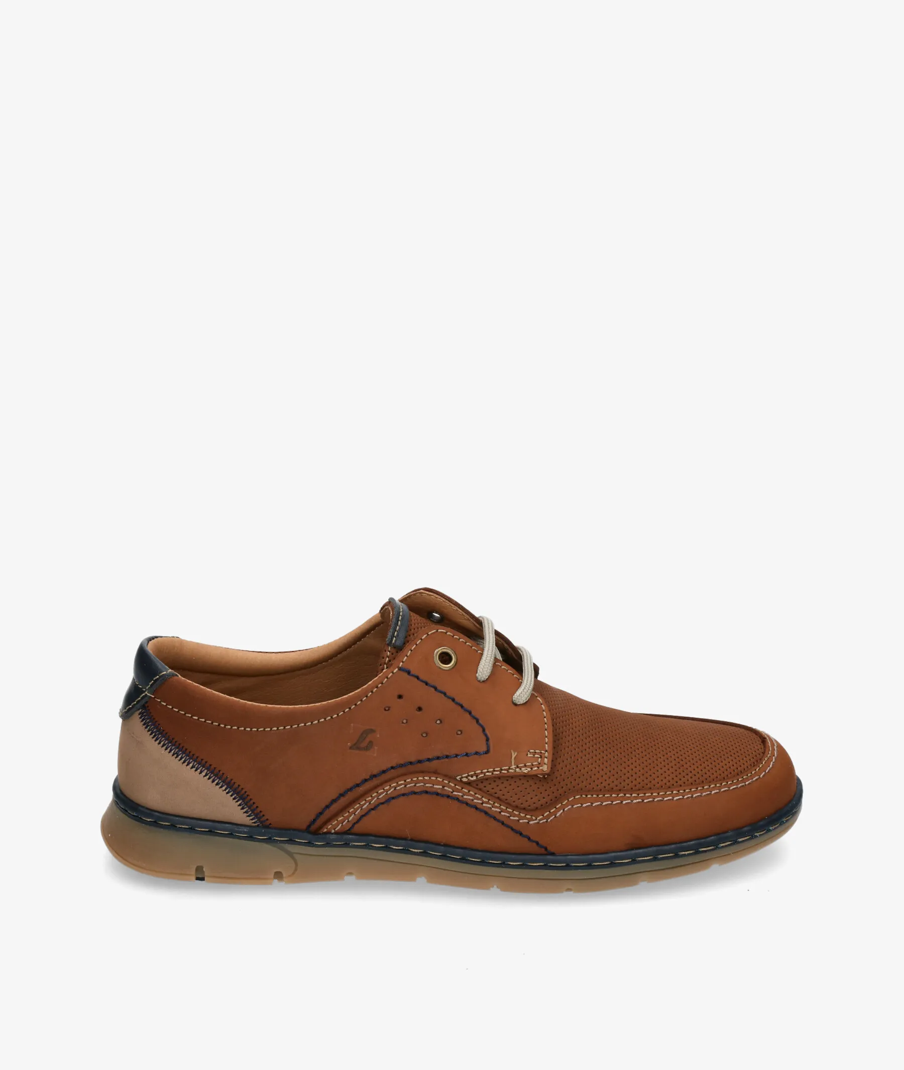 Zapatos casual LUISETTI 23334 NO en nobuck cuero 