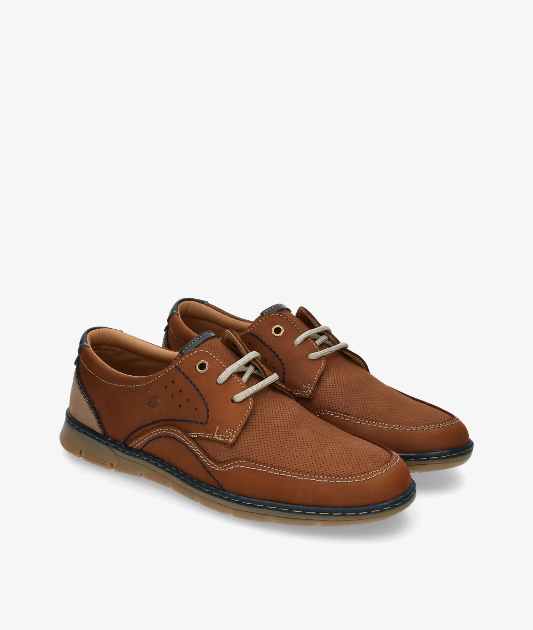 Zapatos casual LUISETTI 23334 NO en nobuck cuero 