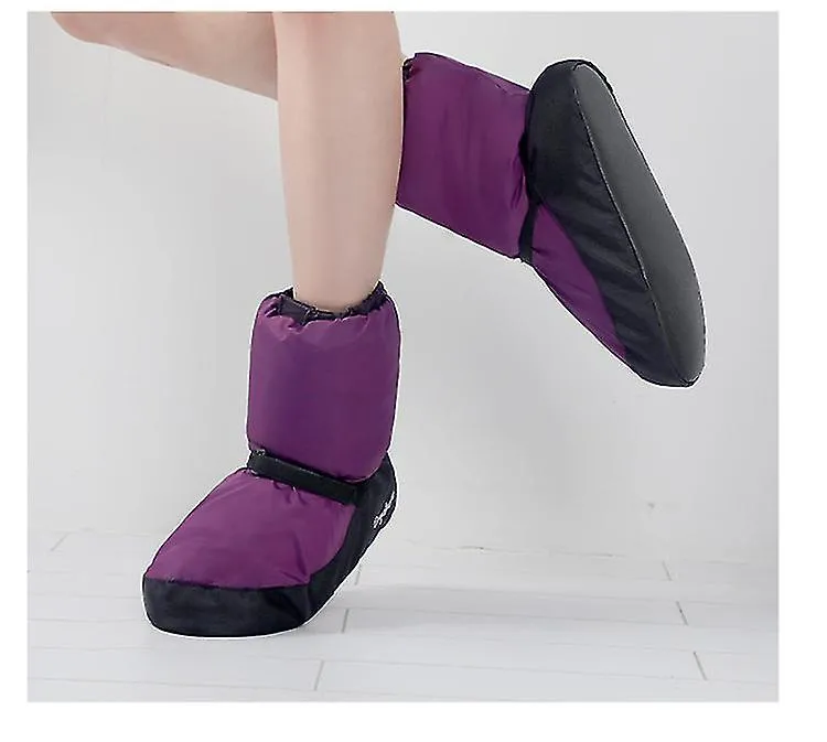 Zapatos cálidos de baile de ballet Botas cortas acolchadas para mujer Zapatos de algodón