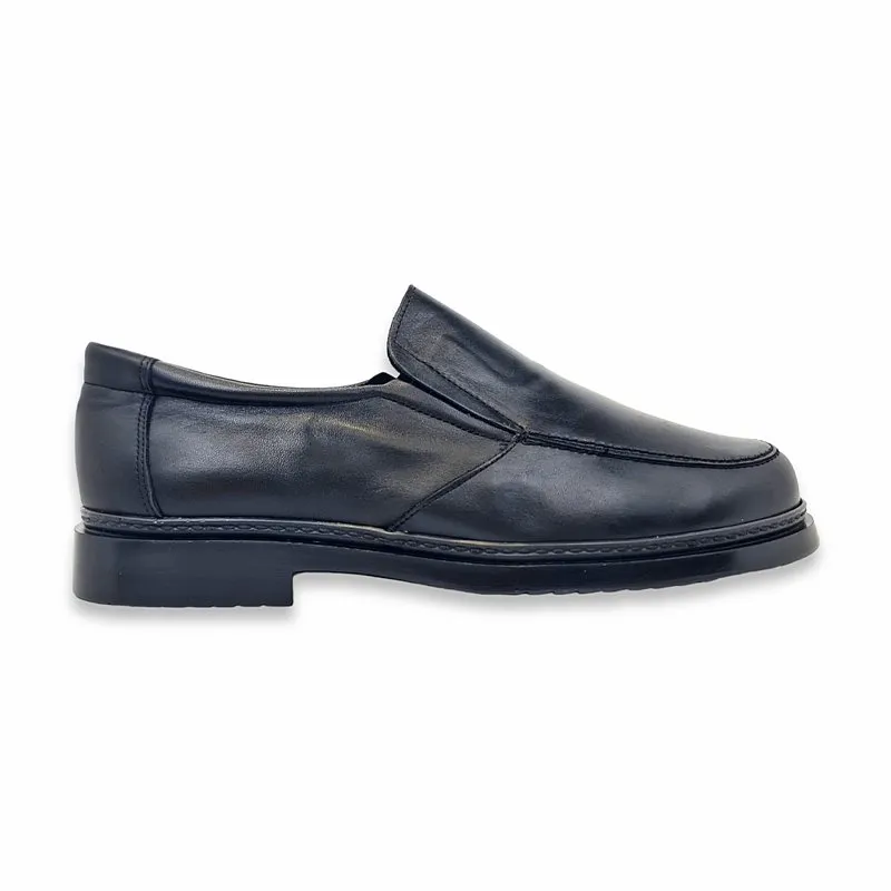 Zapatos Cómodos Hombre Piel Blanda Tipo Mocasines 542 Negro, de Blando´S