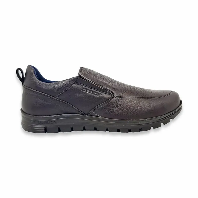 Zapatos Cómodos Hombre Piel Napa Piso Ultraligero Y Plantilla Extraible 1671 Marrón, de Becool