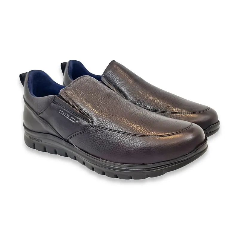 Zapatos Cómodos Hombre Piel Napa Piso Ultraligero Y Plantilla Extraible 1671 Marrón, de Becool
