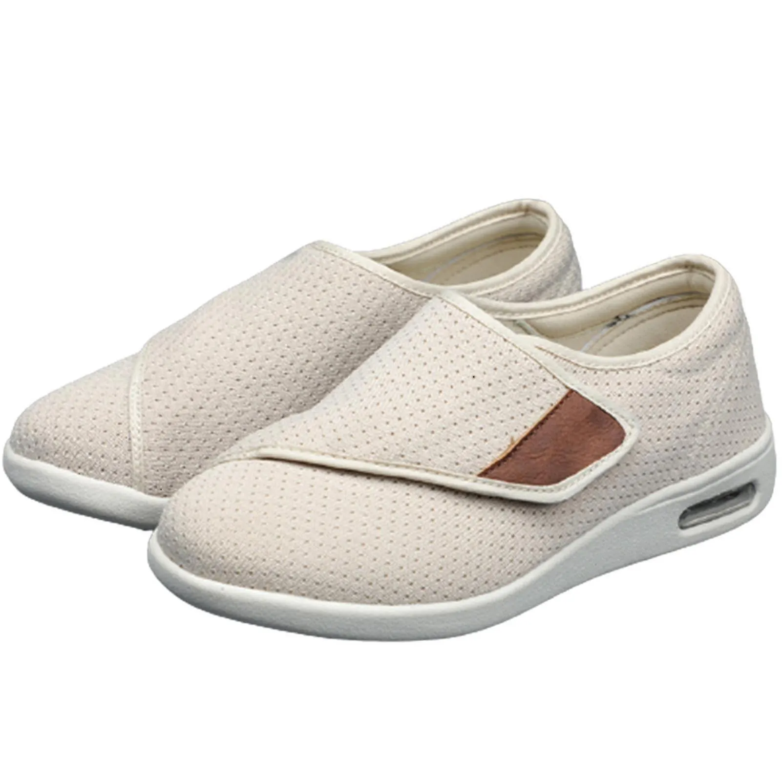 Zapatos cómodos y suaves de ajuste ancho Zapatos ortopédicos para caminar para los viejos zapatos de diseño transpirables de gan