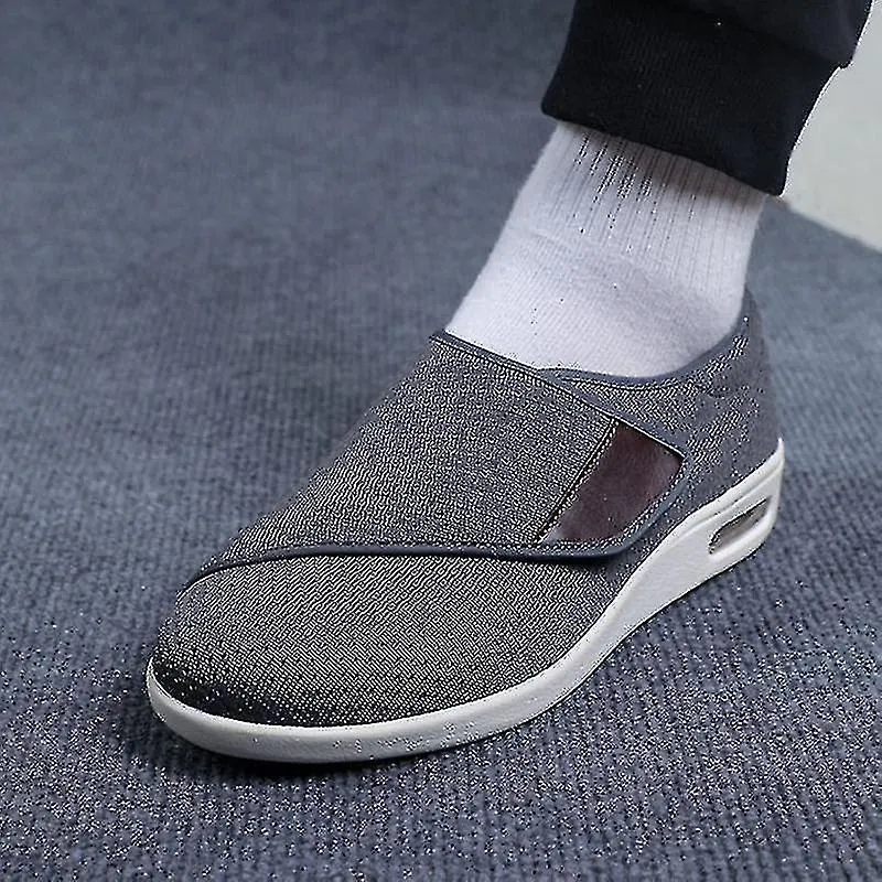 Zapatos cómodos y suaves de ajuste ancho Zapatos ortopédicos para caminar para los viejos zapatos de diseño transpirables de gan