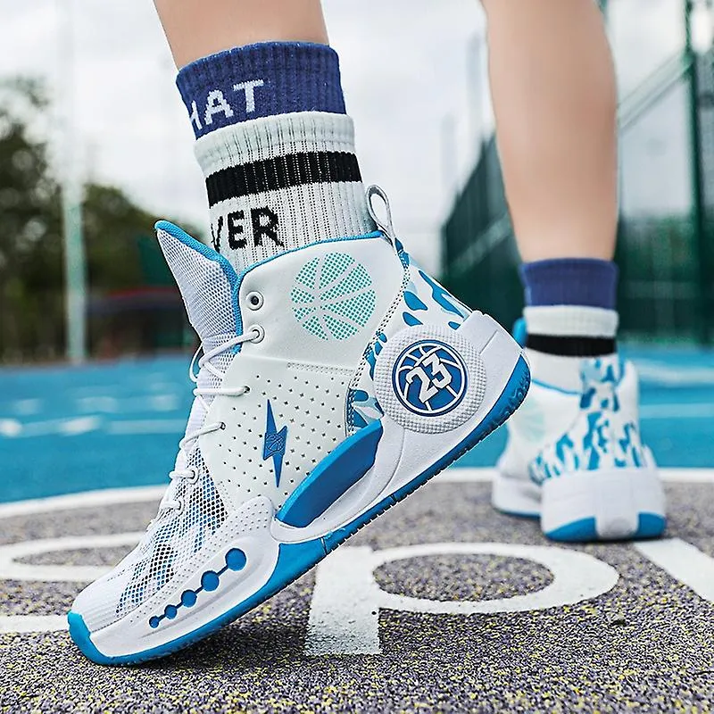 Zapatos de baloncesto para hombres Zapatos deportivos transpirables superiores altos Zapatillas de moda antideslizantes 3D08809