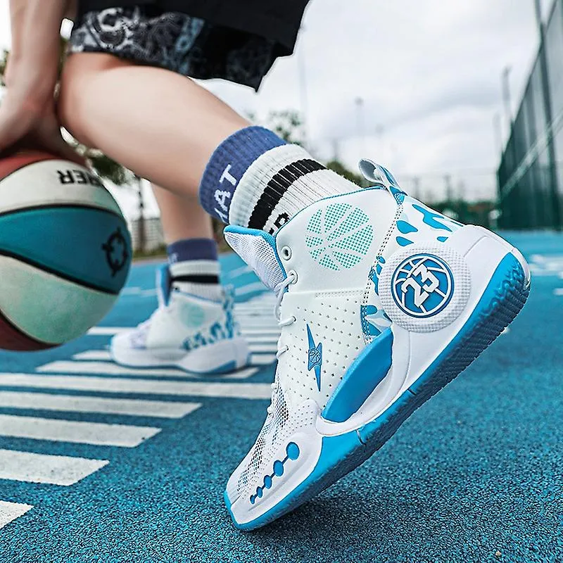Zapatos de baloncesto para hombres Zapatos deportivos transpirables superiores altos Zapatillas de moda antideslizantes 3D08809