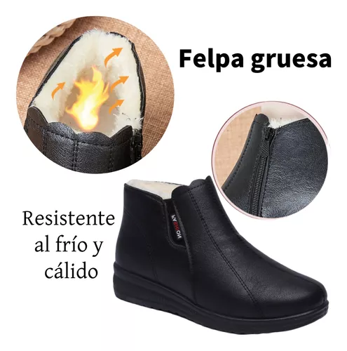 Zapatos De Cuero De Algodón Cálido De Terciopelo