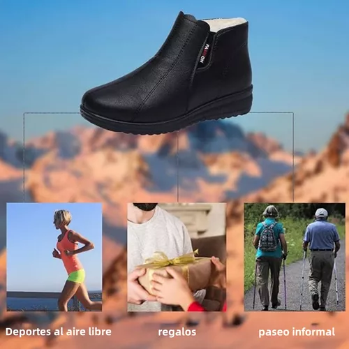 Zapatos De Cuero De Algodón Cálido De Terciopelo