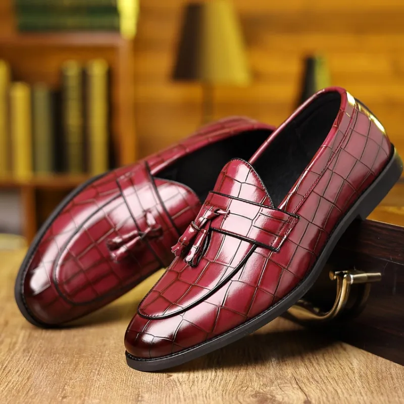 Zapatos de cuero de gran tamaño con zapatos de vestir de negocios casuales de cuero perezoso sin envío