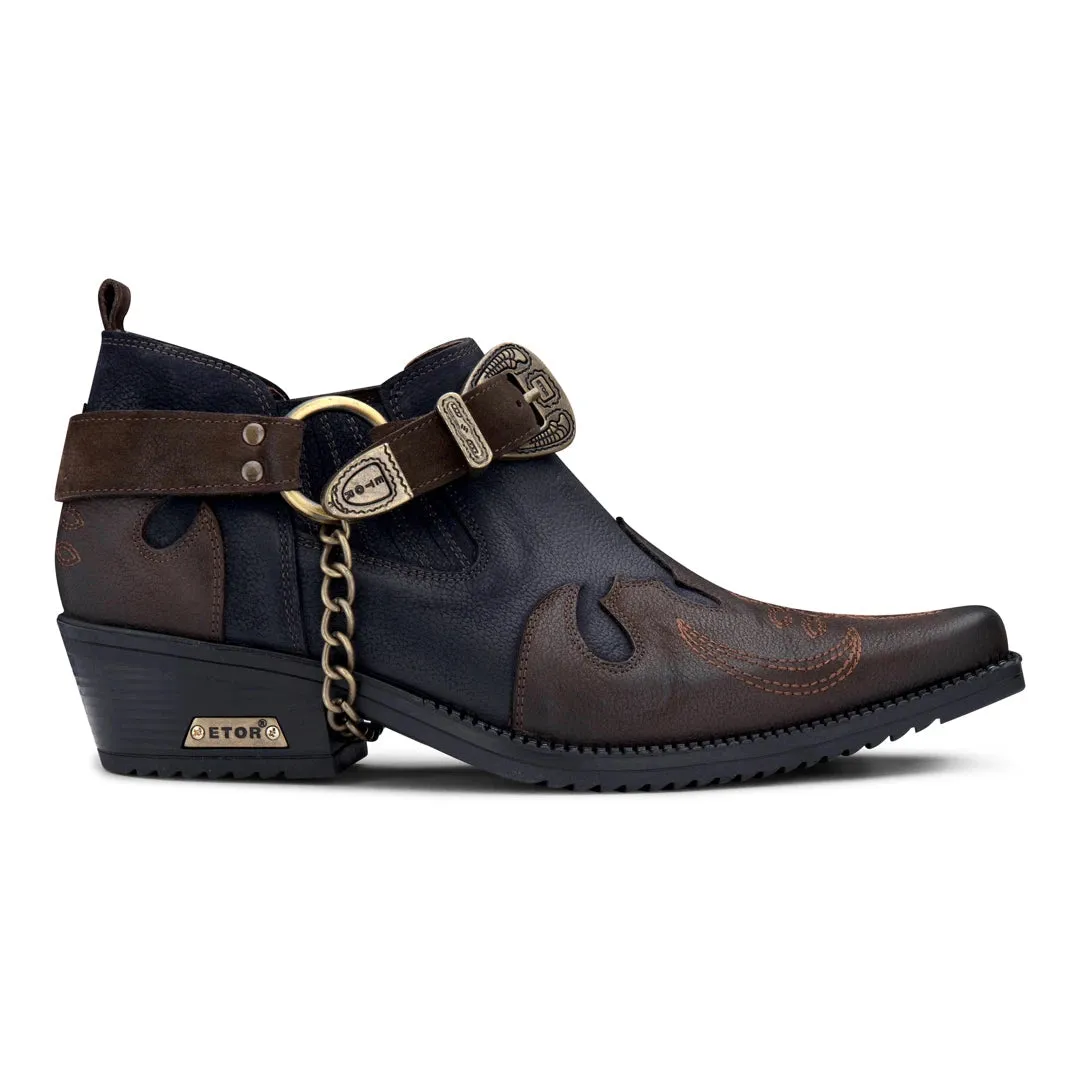 Zapatos de cuero y gamuza de dos tonos para hombres