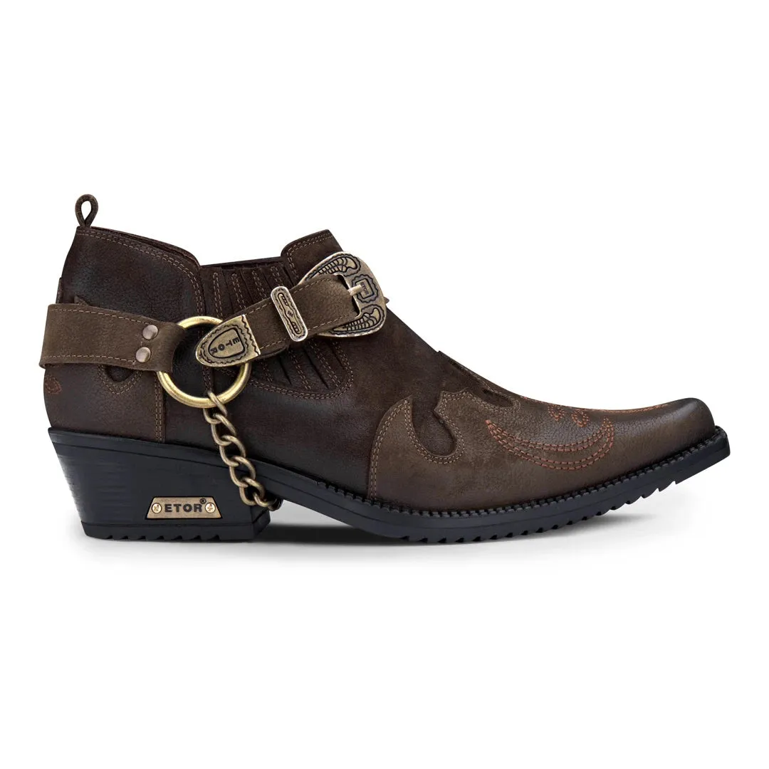 Zapatos de cuero y gamuza de dos tonos para hombres