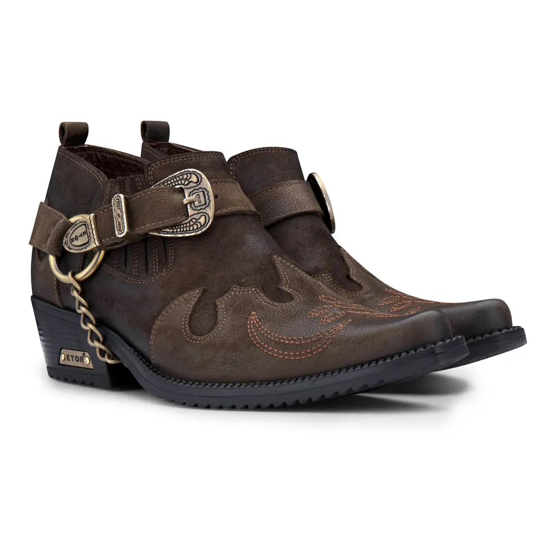 Zapatos de cuero y gamuza de dos tonos para hombres