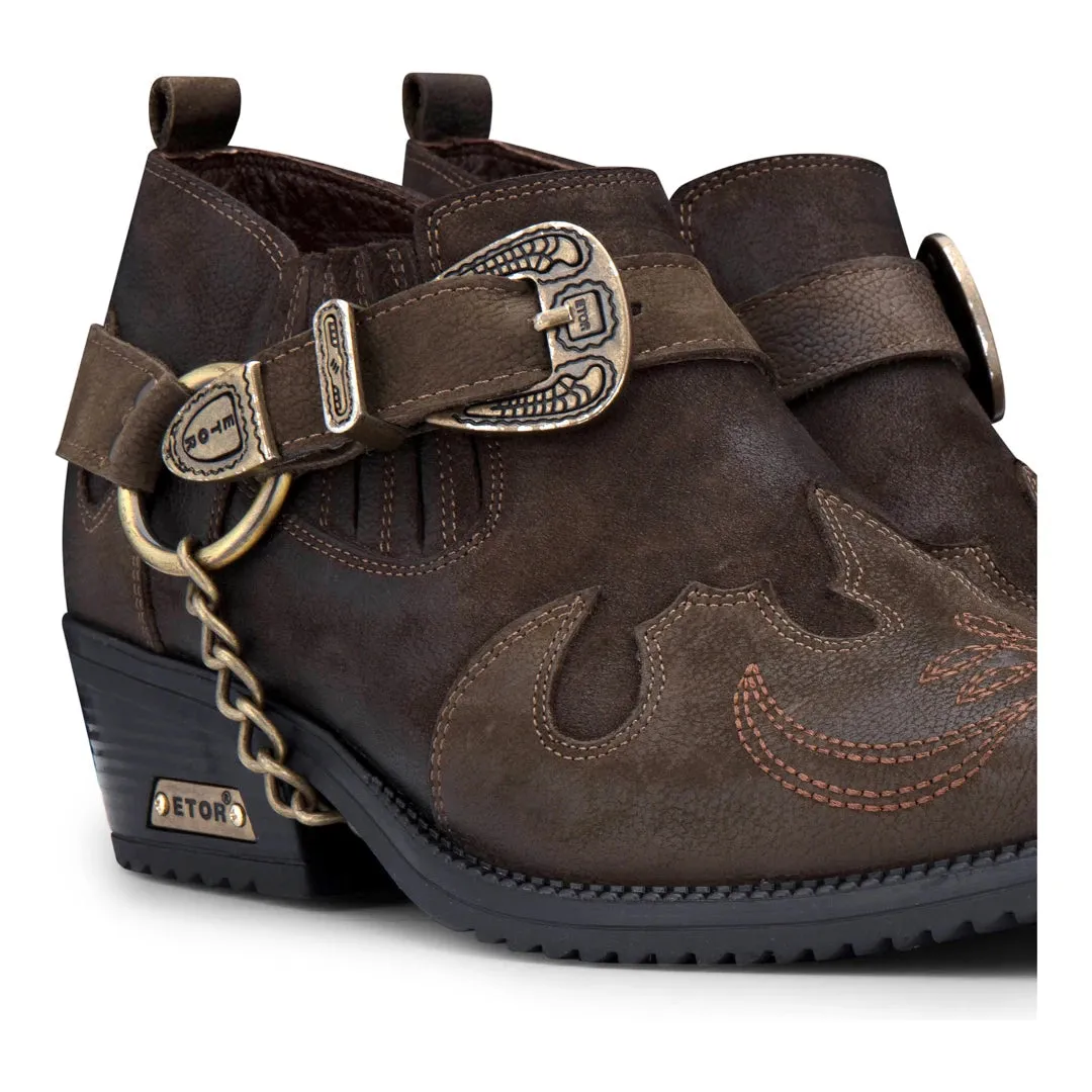 Zapatos de cuero y gamuza de dos tonos para hombres