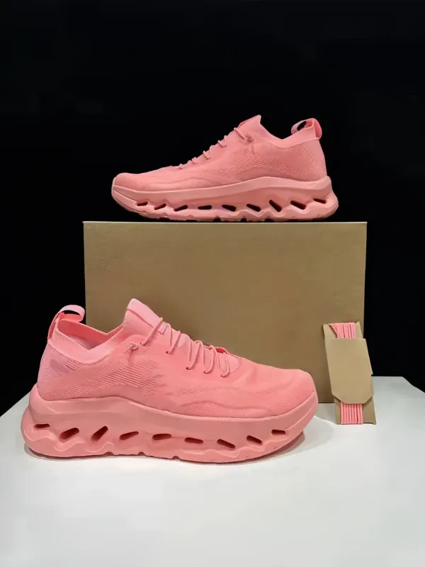 Zapatos de diseñador zapatos para correr hombres zapatos casuales casuales formulario de tenis de perlas blancas rosa zapatillas