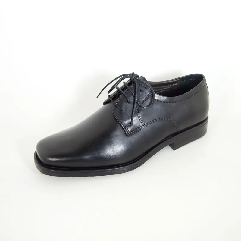 Zapatos de hombre con cordones en piel negra
