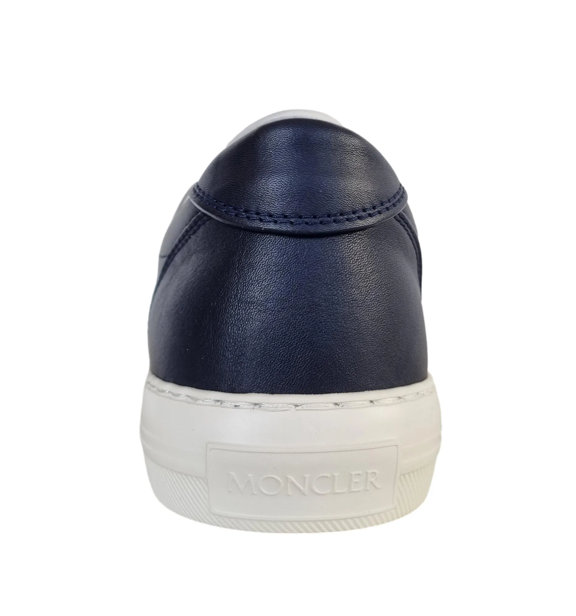 ZAPATOS DE HOMBRE MONCLER EN PIEL Y TEJIDO NEW MONACO 019 MT AZULBLANCO