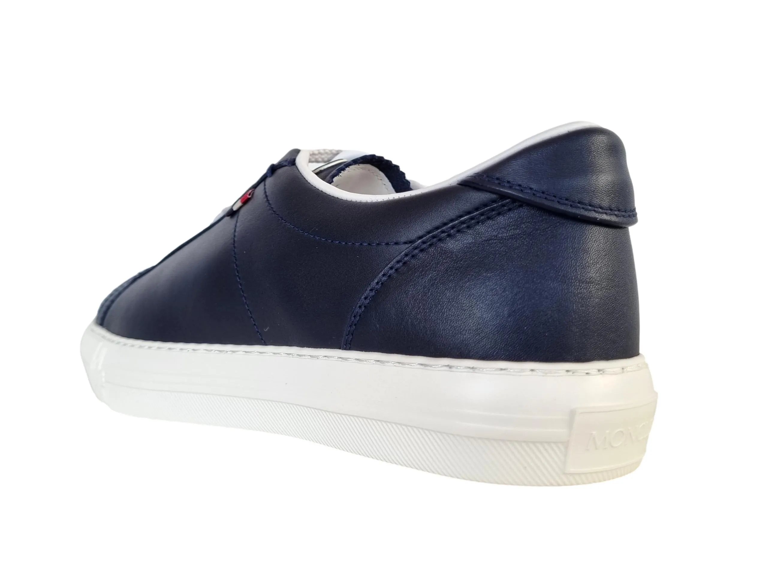ZAPATOS DE HOMBRE MONCLER EN PIEL Y TEJIDO NEW MONACO 019 MT AZULBLANCO